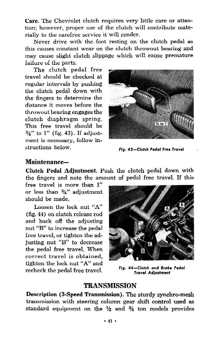 1952 Chevrolet Trucks Operators Manual Page 51